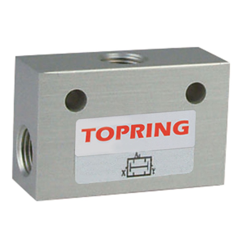 Aluminum pneumatic shuttle valve 1/8 F-NPT AND logic function
