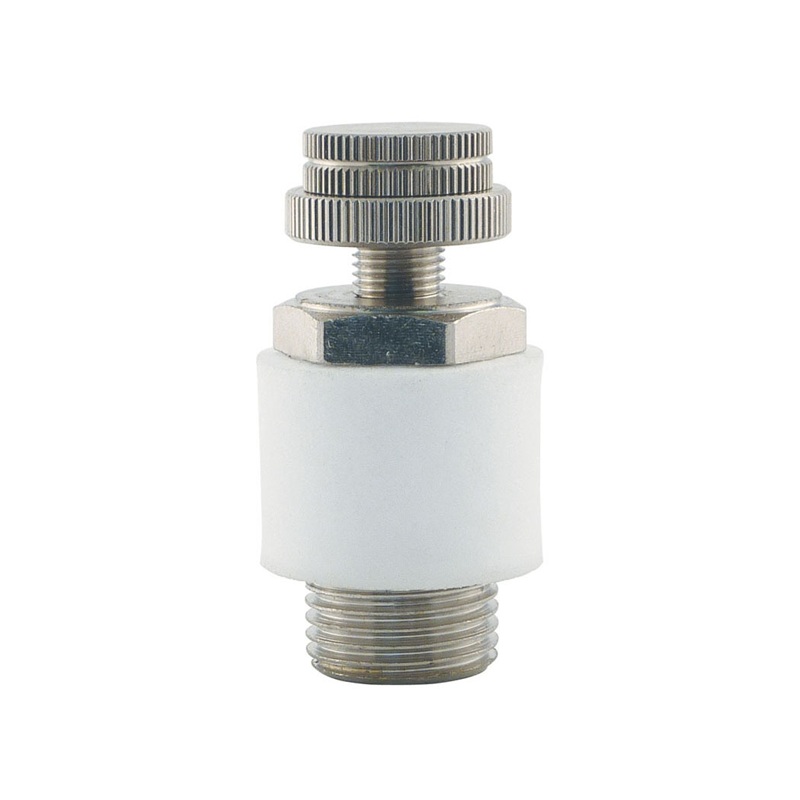 Brass pneumatic muffler 3/8 M-NPT 5 microns with regulator