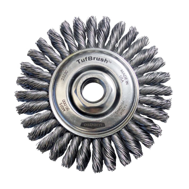 Brosse circulaire à fils noués TufBrush™ 4 po X 5/8-11