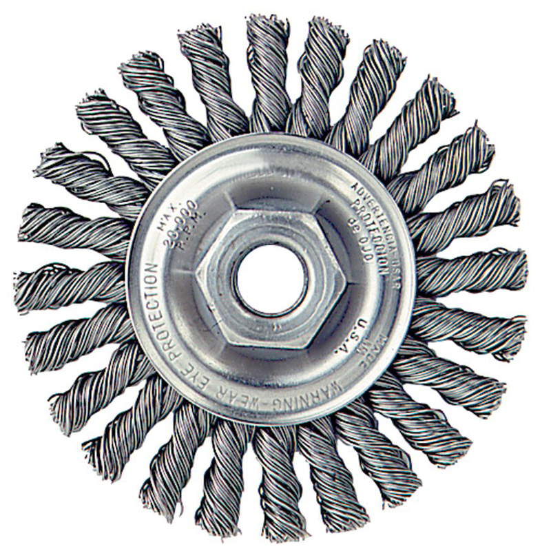 CIRCULAR BRUSH KNOTTED 4X1/2-13 STEEL
