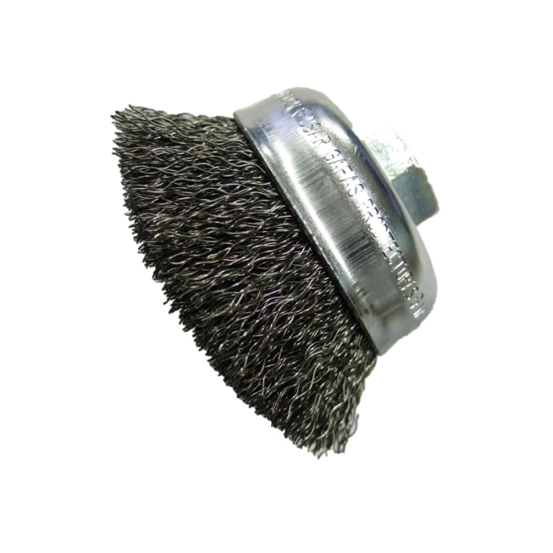 Cup Brush. 6 x 5/8-11, 0.020 Steel, 1-1/2