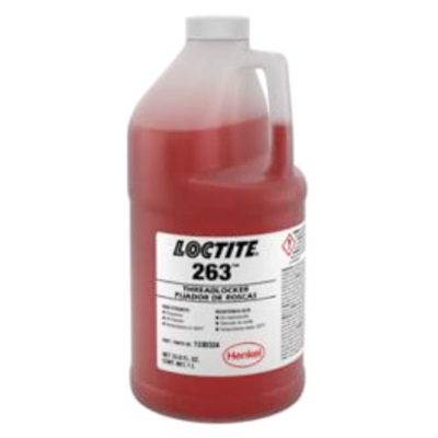 LOCTITE® 263™ red high strength primerless threadlocker (1 L bottle)