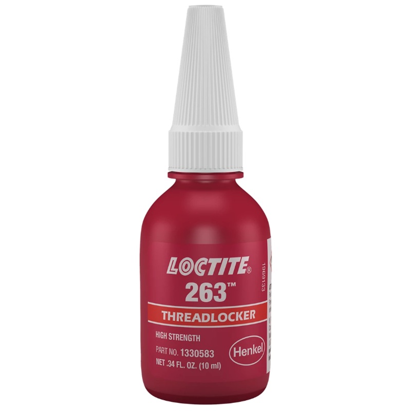 LOCTITE® 263™ red high strength primerless threadlocker (10 mL bottle)