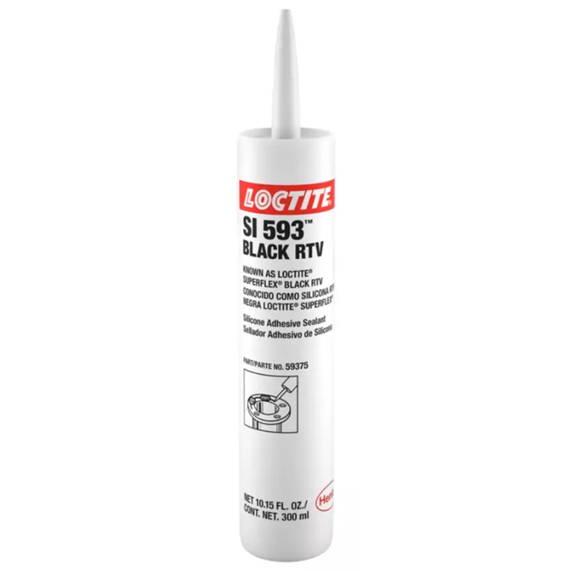 LOCTITE® SUPERFLEX® SI 593™ BK black general purpose RTV silicone adhesive sealant (300 mL cartridge)