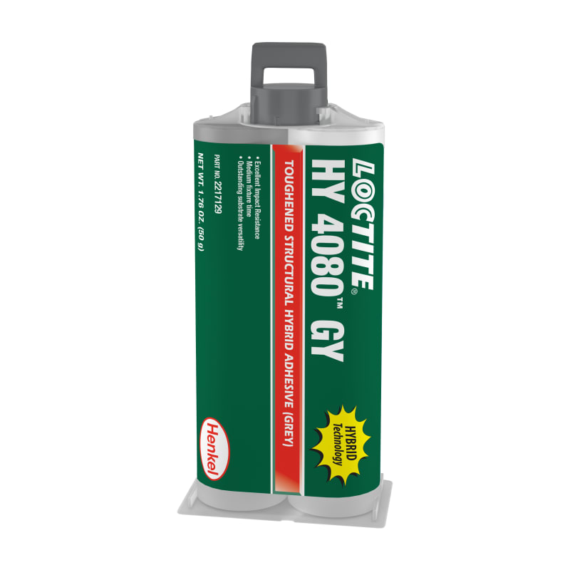Loctite HY 4080 GY Adhésif hybride pour réparations structurales, 50g Double Cartouche