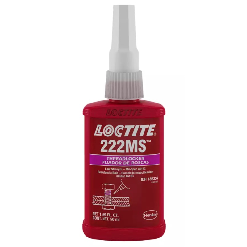 LOCTITE® 222MS™ purple low strength threadlocker (50 mL bottle)