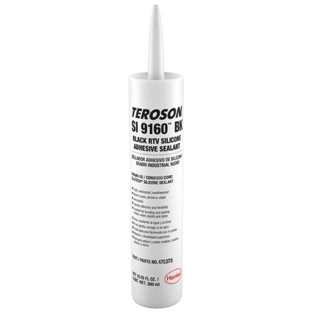 LOCTITE® TEROSON® SI 9160™ BK black non-sagging RTV silicone adhesive sealant (300 mL cartridge)