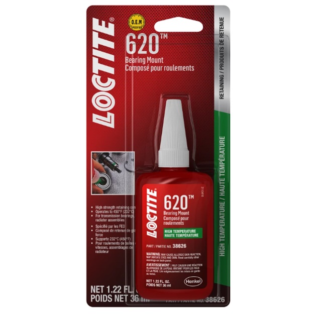 LOCTITE® 620™ high tempeture retaining compound for large gaps (36 mL bottle)