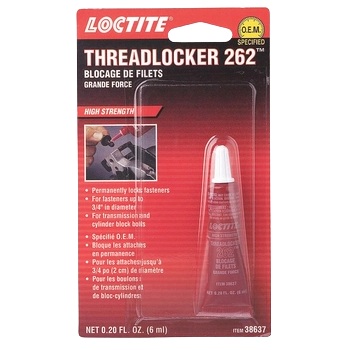 LOCTITE® 262™ red high strength threadlocker (6 mL tube)