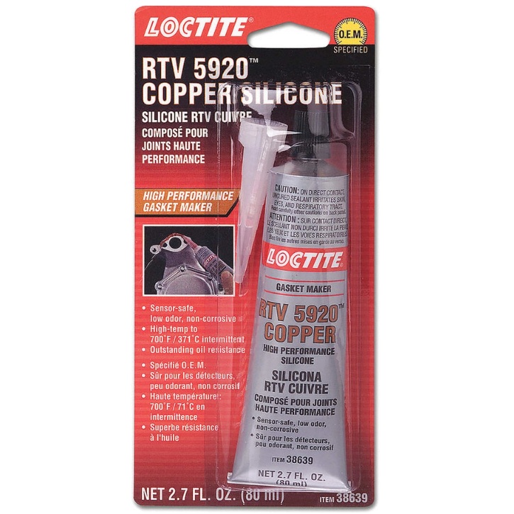 LOCTITE® SI 5920™ high performance RTV copper silicone gasket maker (80 mL tube)