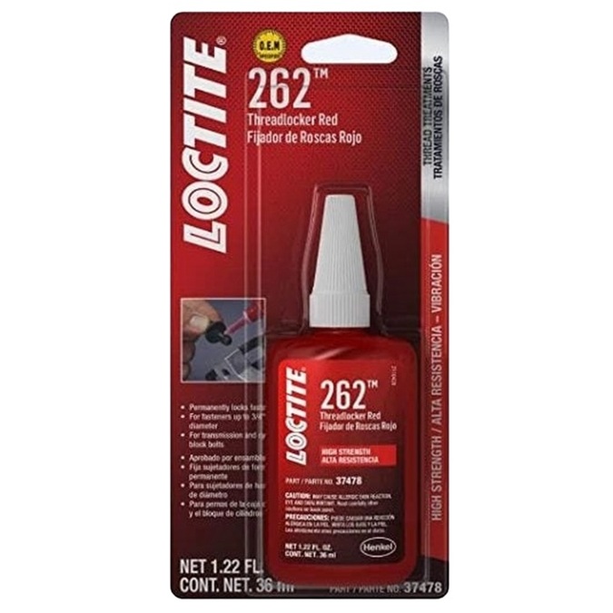 LOCTITE® 262™ red high strength threadlocker (36 mL bottle)