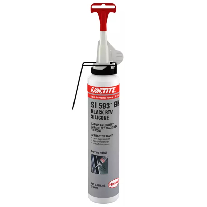 LOCTITE® SUPERFLEX® SI 593™ BK black general purpose RTV silicone adhesive sealant (190 mL cartridge)