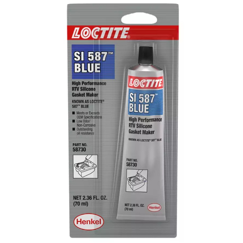 LOCTITE® SI 587™ BLUE oil resistant RTV silicone gasket maker (70 mL tube)