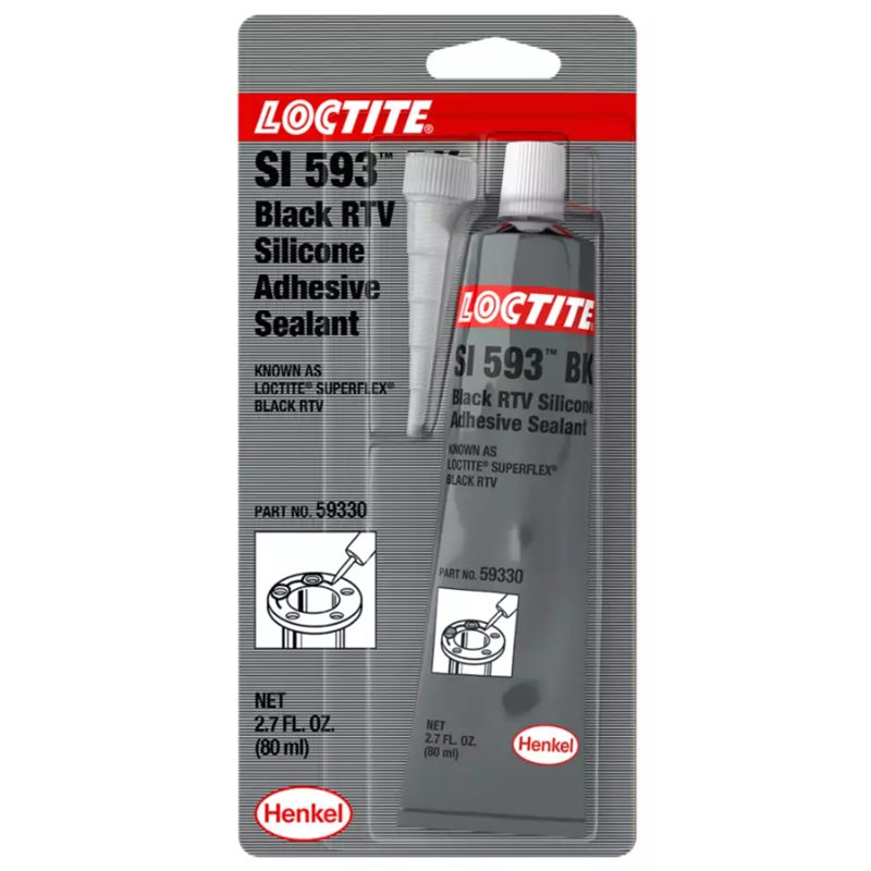 LOCTITE® SUPERFLEX® SI 593™ BK black general purpose RTV silicone adhesive sealant (80 mL tube)