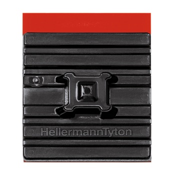 Flexible 4 way adhesive mounts for cable ties up to 5.3 mm (0.210 in) wide 1-1/8 in X 1-1/8 in black
