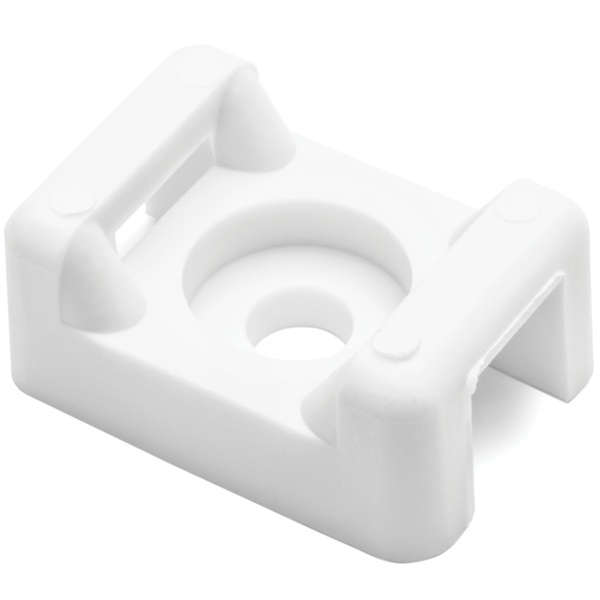 Bases de fixation à vis rectangulaire pour attaches pour câbles jusqu'à 8 mm (0.310 po) de large vis 1/4 po naturelles