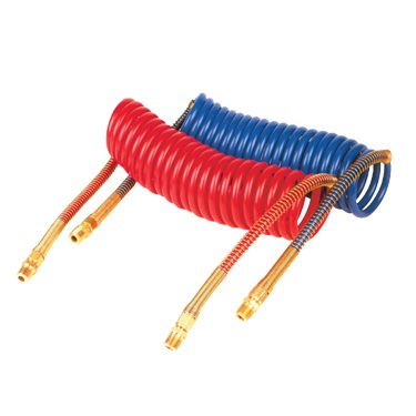 D.O.T. red and blue air brake coil assemblies 15 ft X 1/2 M-NPT with 12 in lead -40°C