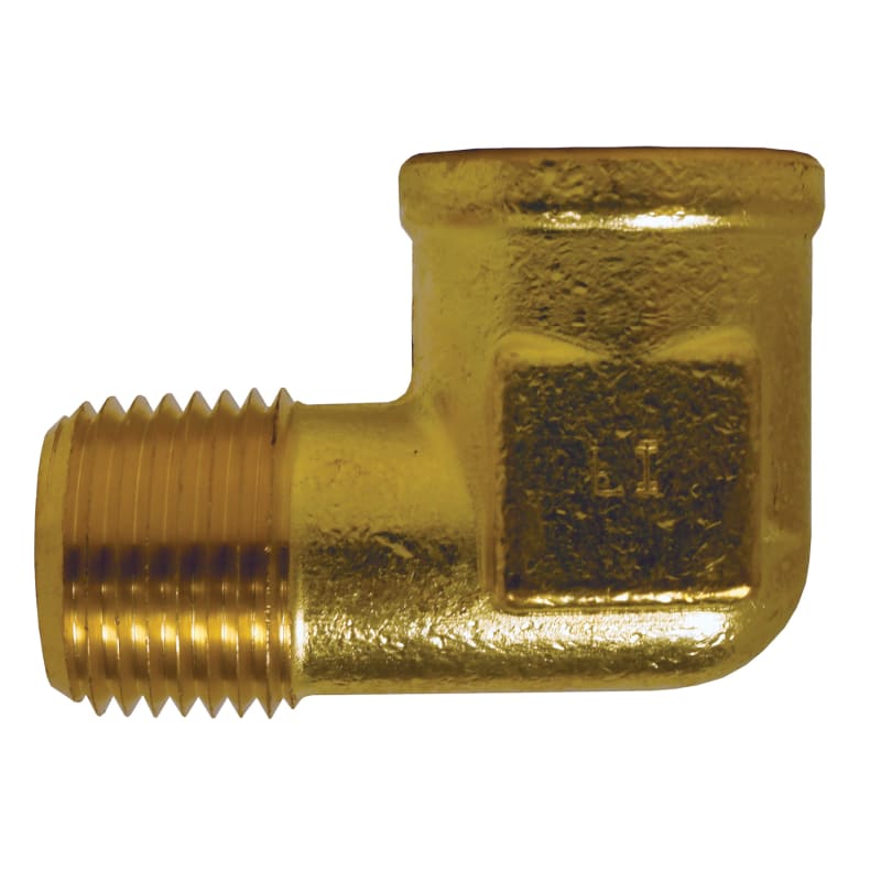 Forged brass 90 deg reducing street elbow 1/2 F-NPT X 3/8 M-NPT