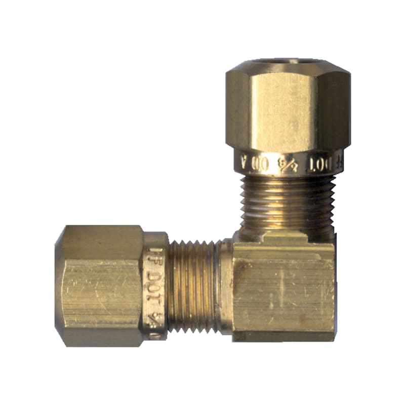 D.O.T. brass compression 90 deg coupling 3/4 tube for air brake plastic tube