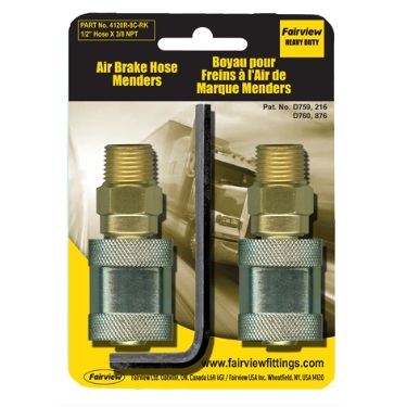 D.O.T HAB air brake hose repair kit 3/8 tube X 3/8 M-NPT