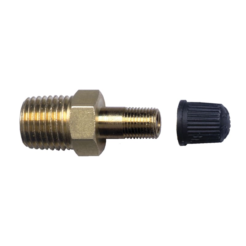 Brass air tank valve 1/8 M-NPT with cap