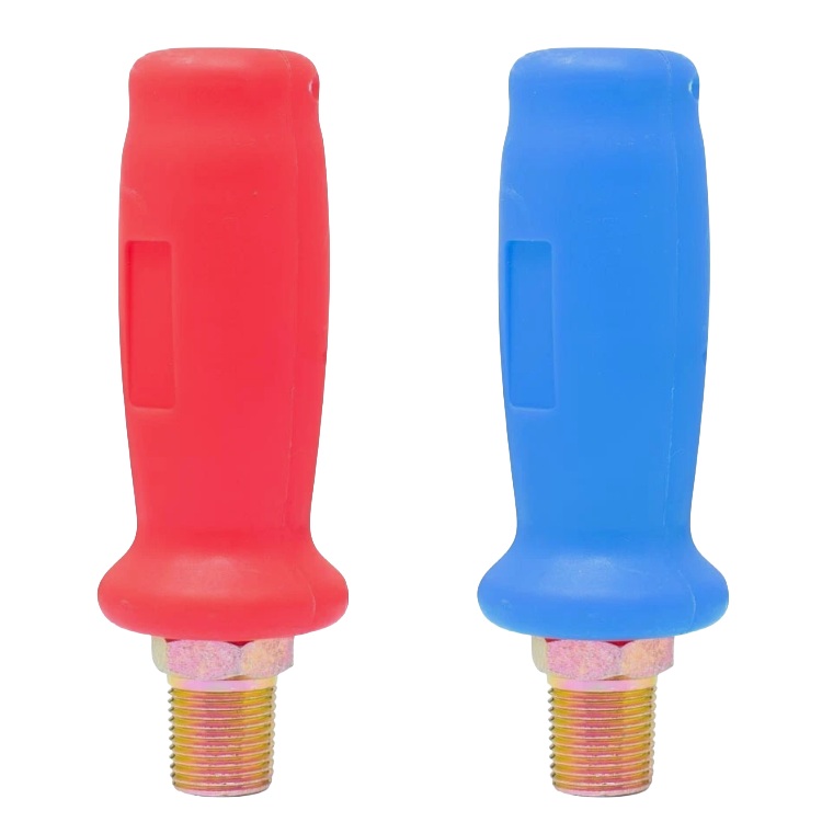 Plastic red and blue gladhand grips kit