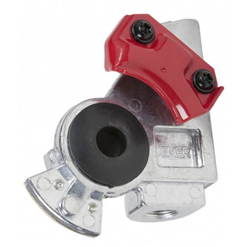 Mounted red emergency gladhand 1/2 F-NPTF with standard seal