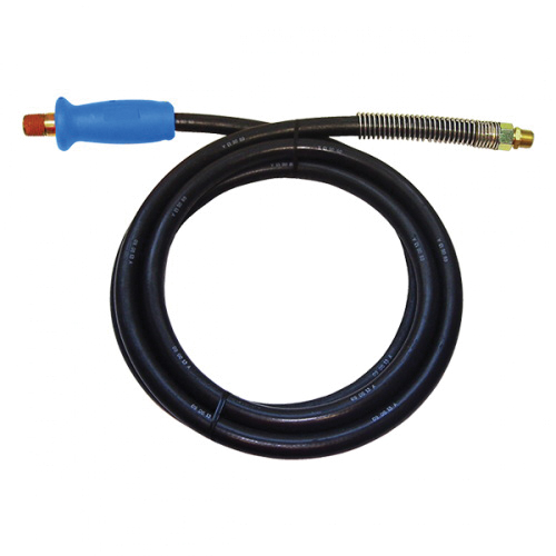 D.O.T. straight rubber air brake line 15 ft X 1/2 M-NPT swivel blue