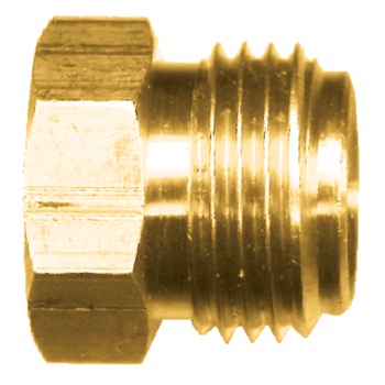 Brass SAE 45° inverted flare sealing plug 3/16 tube
