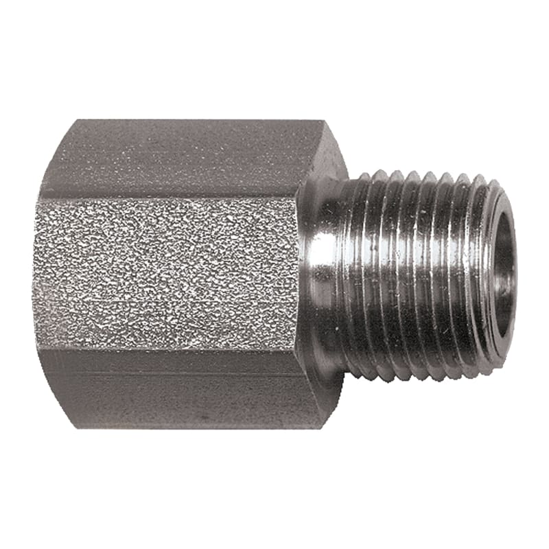 Adaptateur en acier droit 1/8 F-NPT X 1/8 M-NPT