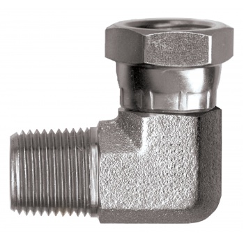 Steel 90 deg elbow 1/8 F-NPSM swivel X 1/8 M-NPT
