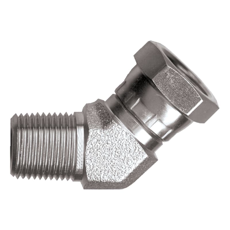 Steel 45 deg elbow 1/8 F-NPSM swivel X 1/8 M-NPT