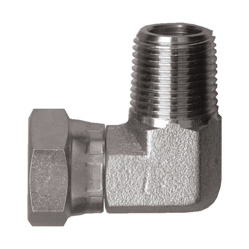 Steel 90 deg elbow 5/8 F-JIC swivel X 1/2 M-NPT