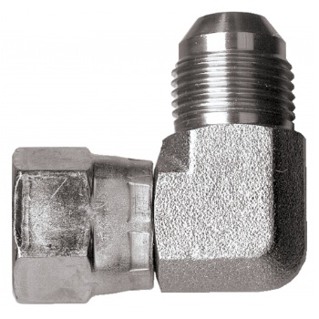 Steel 90 deg elbow 5/8 M-JIC X 5/8 F-JIC swivel