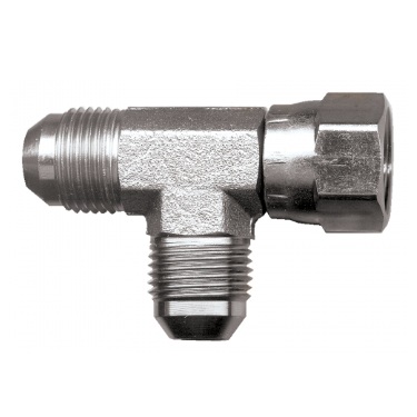 Té de passage en acier 5/8 M-JIC X 5/8 F-JIC pivotant X 5/8 M-JIC