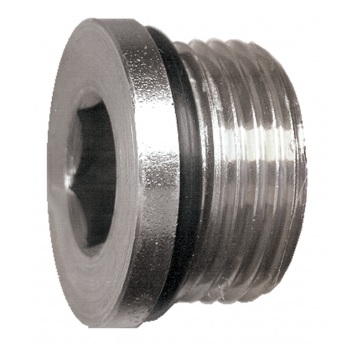 Bouchon mâle en acier à six pans creux 5/8 M-ORB