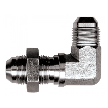 Raccord pour cloison en acier 90 deg 5/8 M-JIC X 5/8 M-JIC