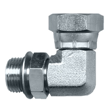 Steel 90 deg elbow 5/8 M-ORB X 3/8 F-NPSM swivel