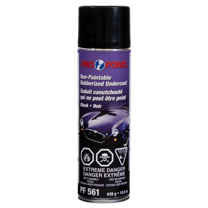 NON PAINABLE RUBBERIZED UNDERCOAT AND SOUND DEADENER BLACK SPRAY