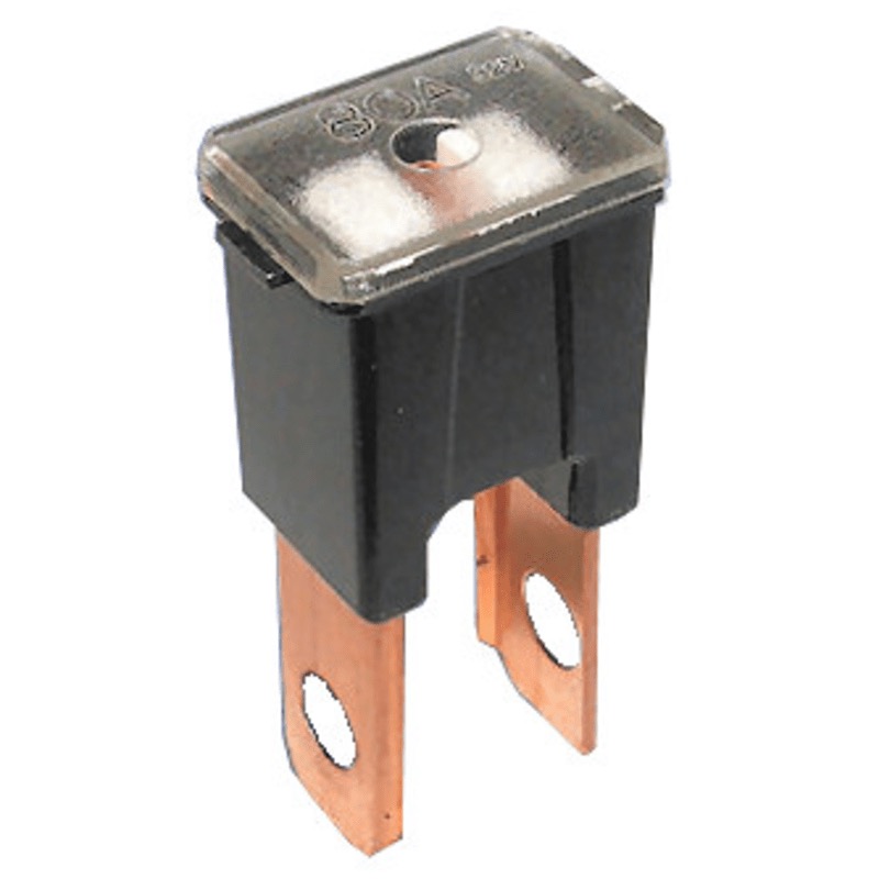 Fusible PAL / FLM 80A noir terminaux mâles droits