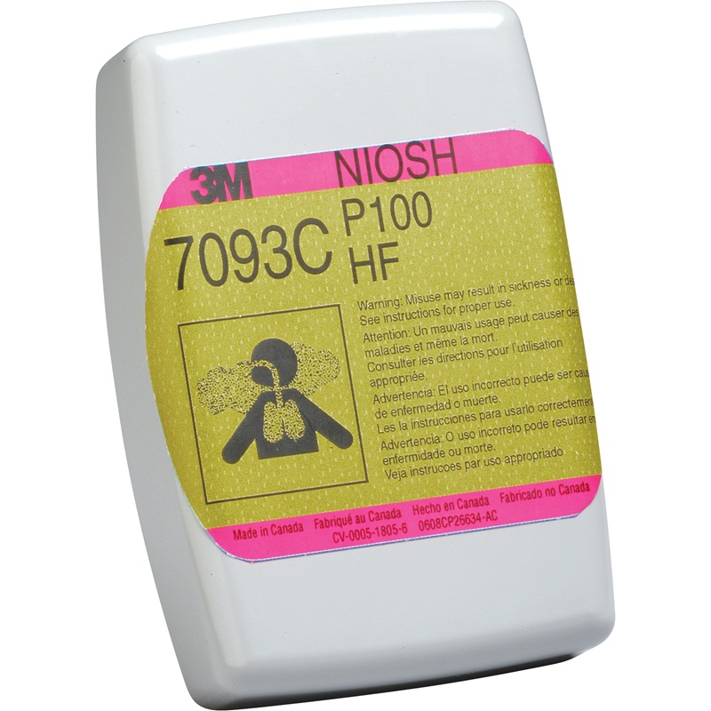 3M™ 7093C hydrogen fluoride cartridge / filter combo class P100