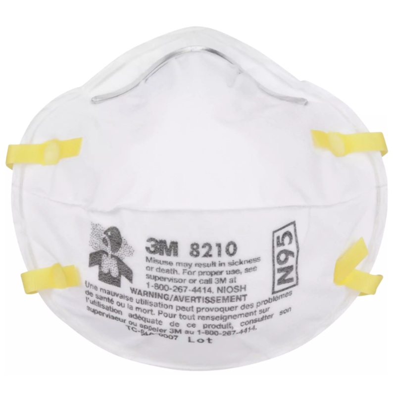 Respirateurs contre les particules jetables 3M™ 8210 homologué N95