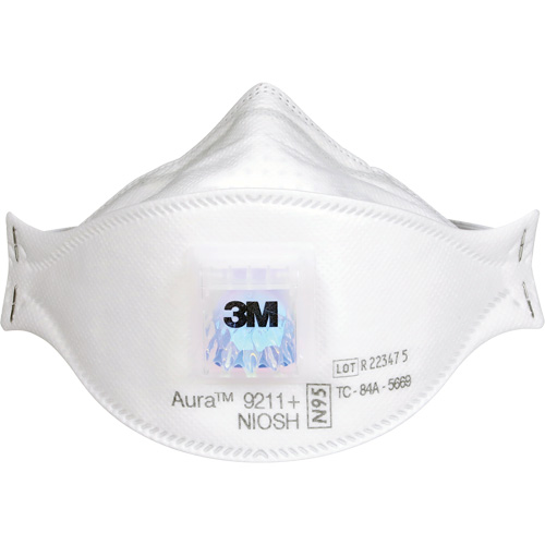 Respirateurs contre les particules jetables 3M™ Aura™ 9211+ homologué N95 avec valve d'expiration