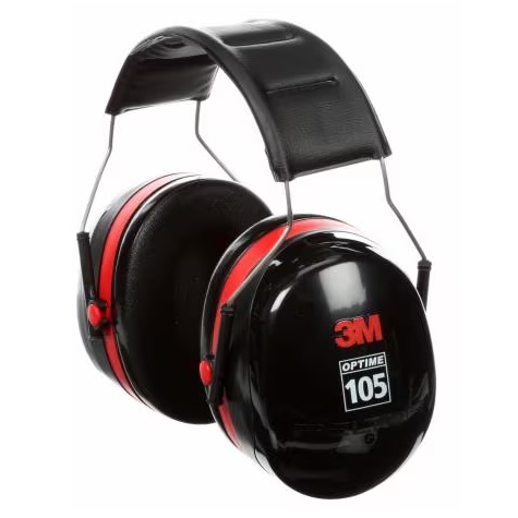 3M™ Peltor™ Optime™ 105 over the head earmuffs 30 dB NRR