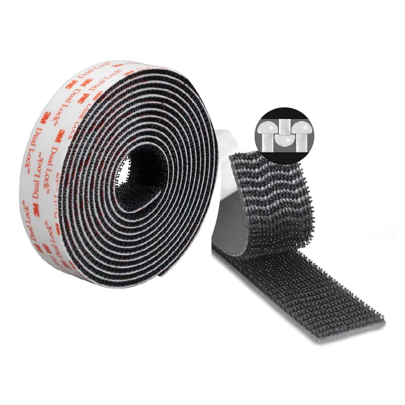Self-mating Dual Lock™ reclosable fastener 50 yds X 1 in black