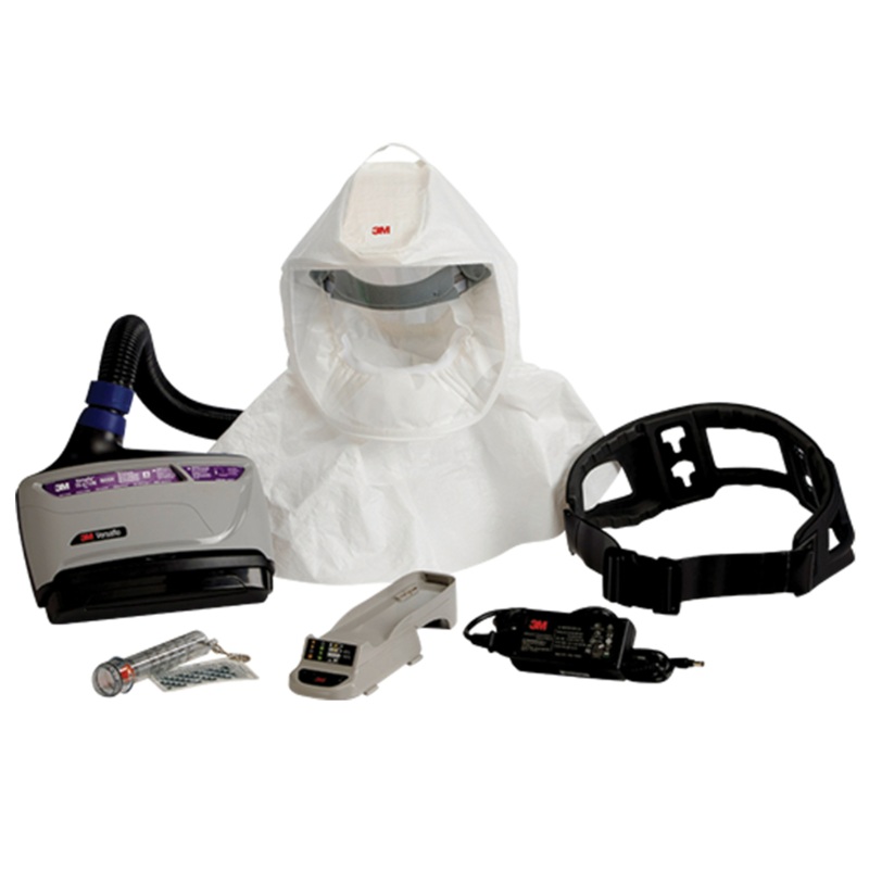 Ensemble APR à épuration d'air motorisé 3M™ Versaflo™ série TR-600 avec cagoule et ceinture facile à nettoyer