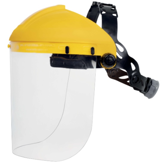 Écran facial à cliquet BALBI 2 en polycarbonate clair