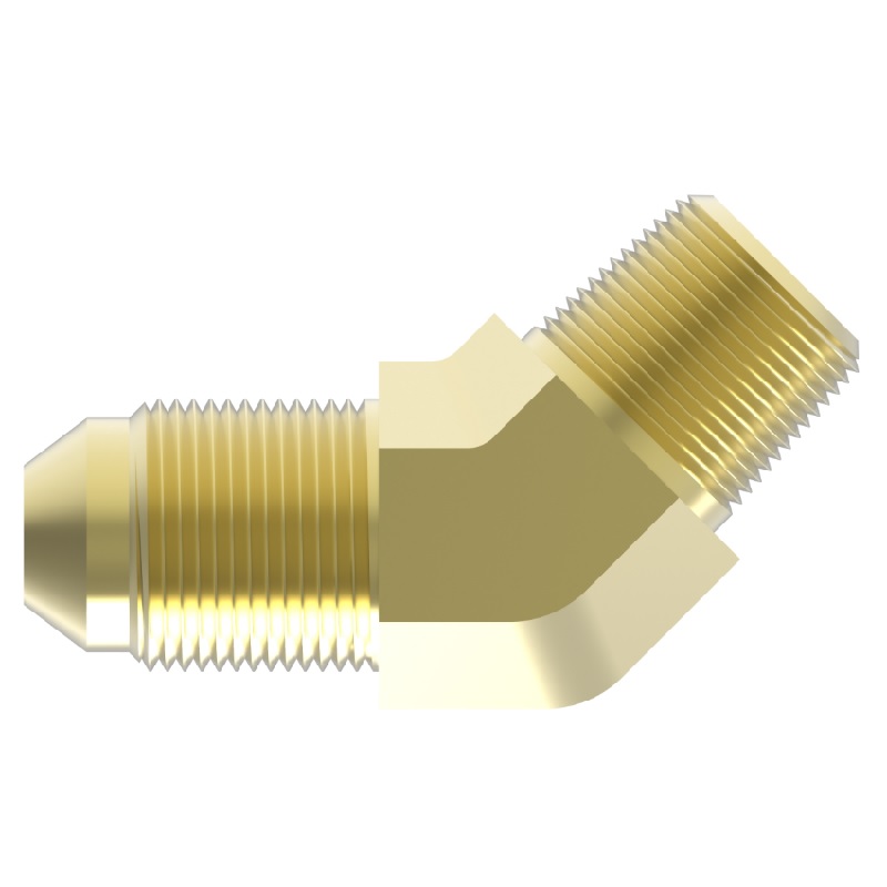 Weatherhead brass SAE 45° flare 45 deg elbow 5/8 M-tube X 3/8 M-NPT