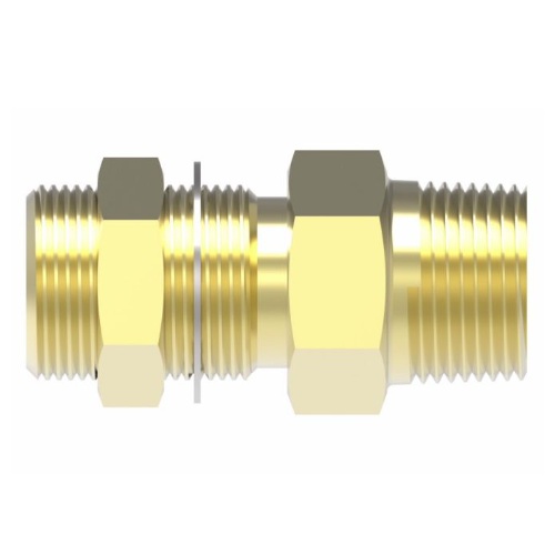 Weatherhead brass terminal bolt 1/2 M-NPT X 1/4 F-NPT X 2-1/2 in long