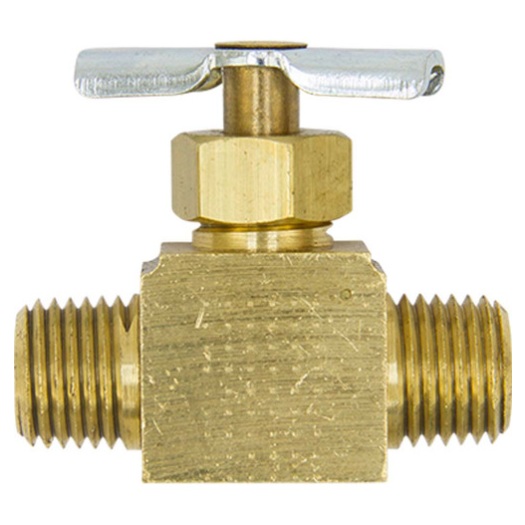 Brass needle valve 1/4 M-NPT